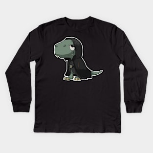 Dino wizard teacher Kids Long Sleeve T-Shirt